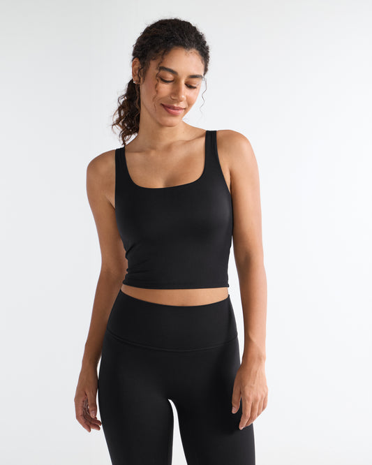 Square Neck Longline Sports Bra