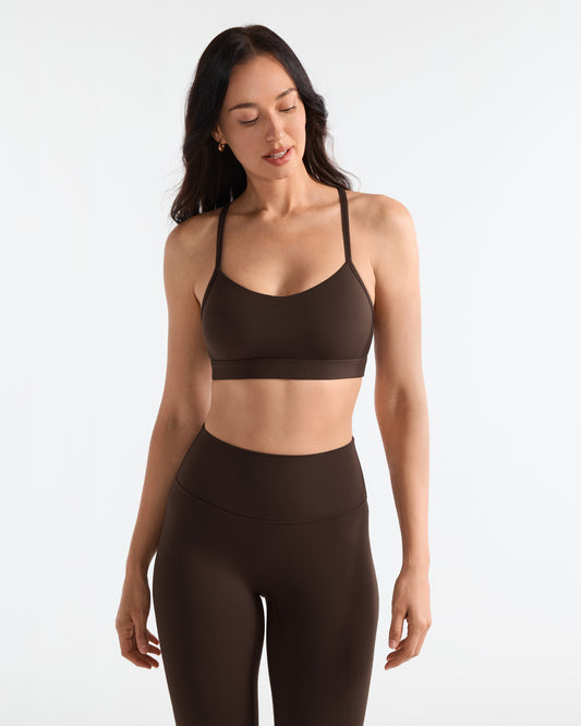 Y Racerback Thin Straps Yoga Bra