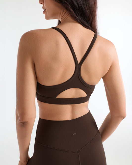 Y Racerback Thin Straps Yoga Bra