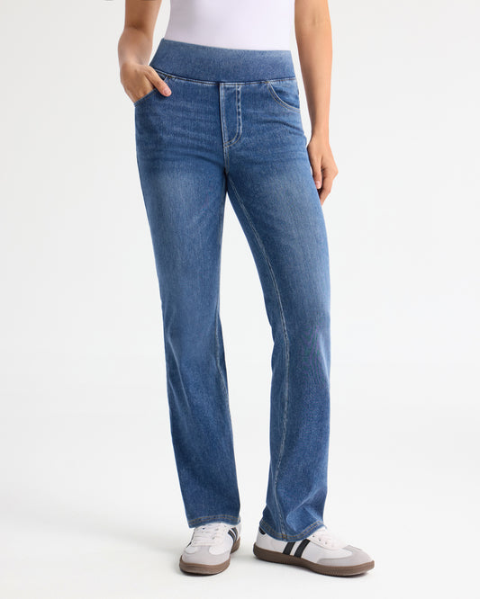 High-Rise Stretch Bootcut Jeans 30"