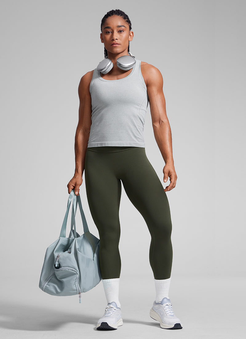 Butterlift High Rise Scrunch Butt Legging No Front Seam Olive Green